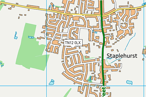 TN12 0LX map - OS VectorMap District (Ordnance Survey) TN12 0LX map - OS VectorMap District (Ordnance Survey)