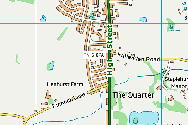 TN12 0PA map - OS VectorMap District (Ordnance Survey) TN12 0PA map - OS VectorMap District (Ordnance Survey)