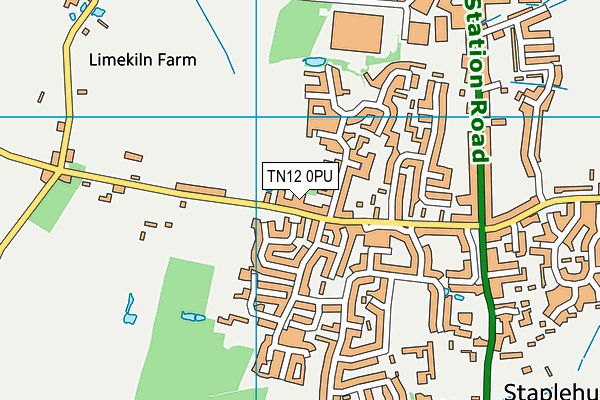 TN12 0PU map - OS VectorMap District (Ordnance Survey) TN12 0PU map - OS VectorMap District (Ordnance Survey)