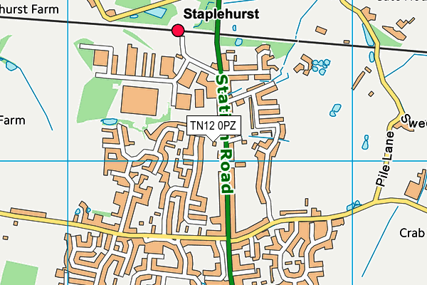 TN12 0PZ map - OS VectorMap District (Ordnance Survey) TN12 0PZ map - OS VectorMap District (Ordnance Survey)
