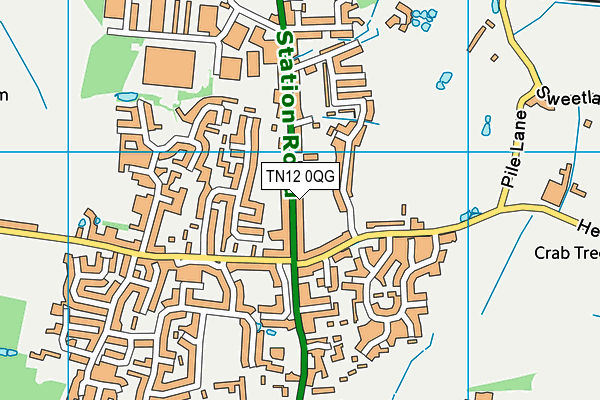 TN12 0QG map - OS VectorMap District (Ordnance Survey) TN12 0QG map - OS VectorMap District (Ordnance Survey)