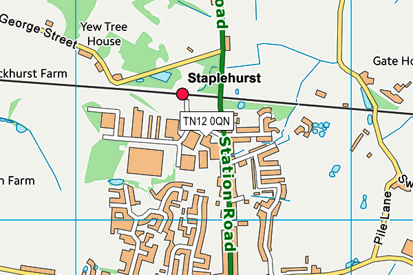 TN12 0QN map - OS VectorMap District (Ordnance Survey) TN12 0QN map - OS VectorMap District (Ordnance Survey)