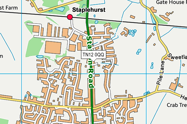 TN12 0QQ map - OS VectorMap District (Ordnance Survey)