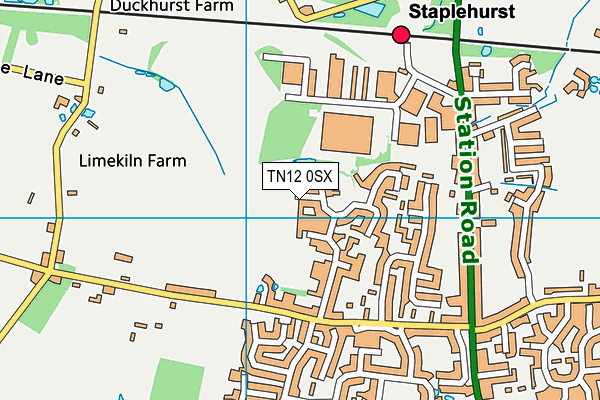 TN12 0SX map - OS VectorMap District (Ordnance Survey) TN12 0SX map - OS VectorMap District (Ordnance Survey)