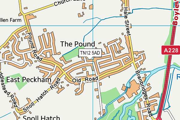 TN12 5AD map - OS VectorMap District (Ordnance Survey) TN12 5AD map - OS VectorMap District (Ordnance Survey)