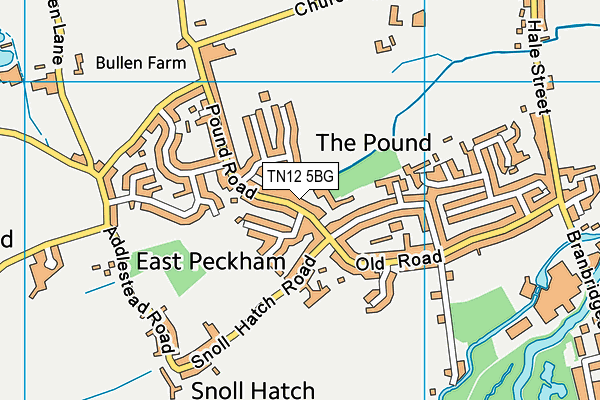 TN12 5BG map - OS VectorMap District (Ordnance Survey)