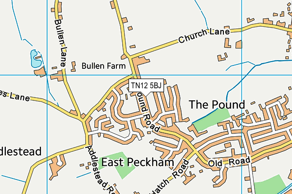 TN12 5BJ map - OS VectorMap District (Ordnance Survey)