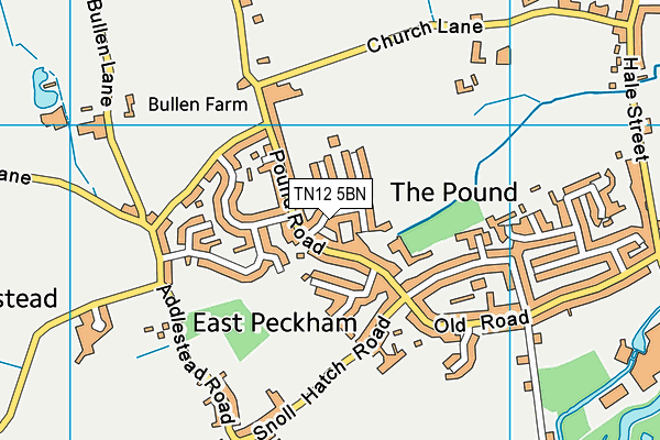 TN12 5BN map - OS VectorMap District (Ordnance Survey) TN12 5BN map - OS VectorMap District (Ordnance Survey)