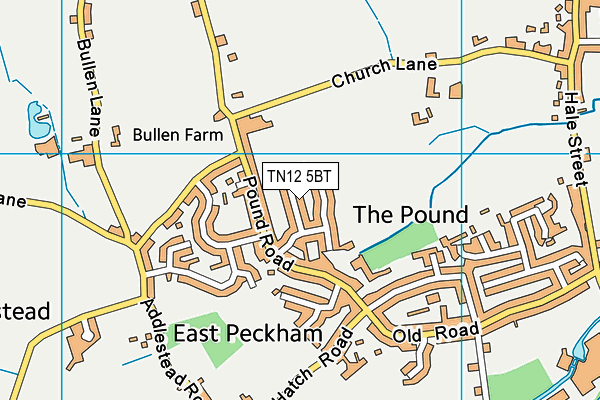 TN12 5BT map - OS VectorMap District (Ordnance Survey) TN12 5BT map - OS VectorMap District (Ordnance Survey)