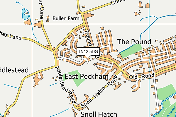 TN12 5DG map - OS VectorMap District (Ordnance Survey) TN12 5DG map - OS VectorMap District (Ordnance Survey)