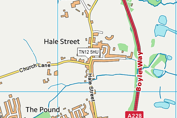 TN12 5HU map - OS VectorMap District (Ordnance Survey) TN12 5HU map - OS VectorMap District (Ordnance Survey)