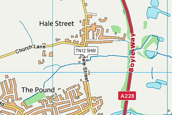 TN12 5HW map - OS VectorMap District (Ordnance Survey) TN12 5HW map - OS VectorMap District (Ordnance Survey)