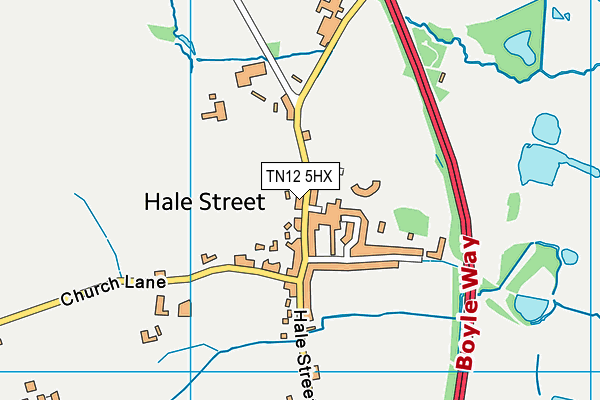 TN12 5HX map - OS VectorMap District (Ordnance Survey) TN12 5HX map - OS VectorMap District (Ordnance Survey)