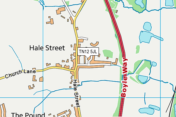 TN12 5JL map - OS VectorMap District (Ordnance Survey) TN12 5JL map - OS VectorMap District (Ordnance Survey)