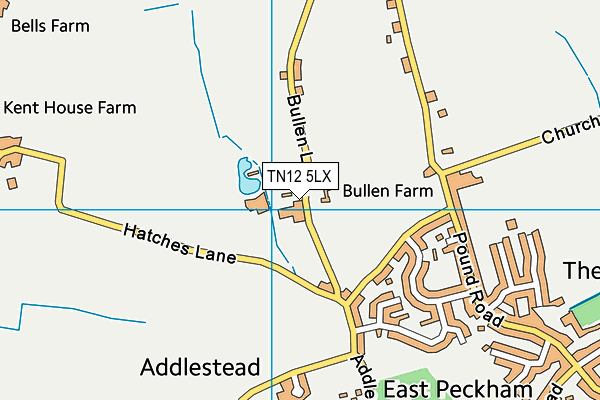 TN12 5LX map - OS VectorMap District (Ordnance Survey) TN12 5LX map - OS VectorMap District (Ordnance Survey)