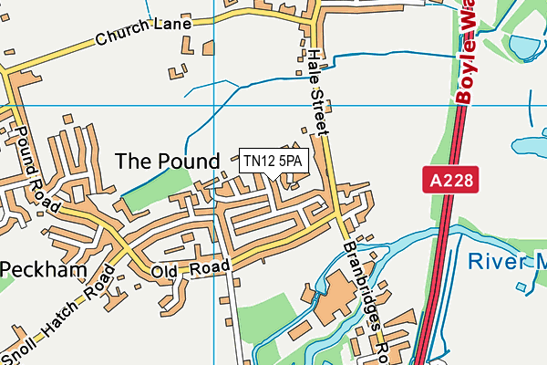TN12 5PA map - OS VectorMap District (Ordnance Survey) TN12 5PA map - OS VectorMap District (Ordnance Survey)