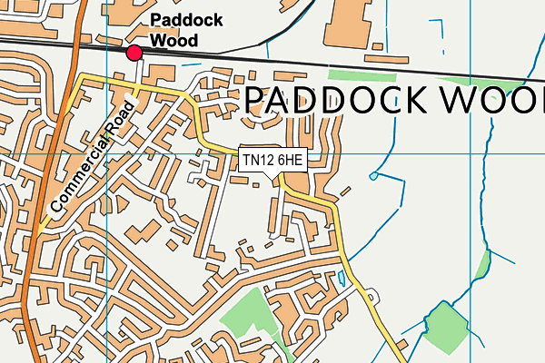 TN12 6HE map - OS VectorMap District (Ordnance Survey)