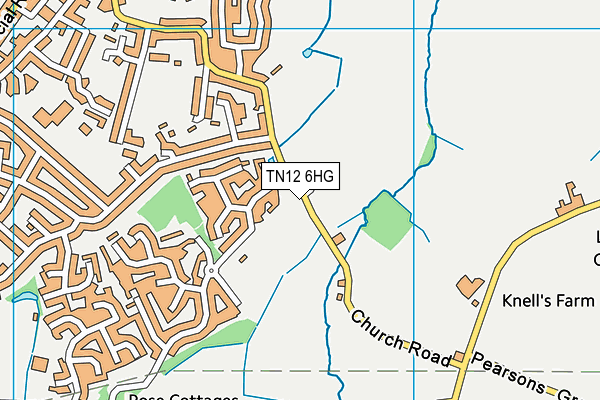 TN12 6HG map - OS VectorMap District (Ordnance Survey) TN12 6HG map - OS VectorMap District (Ordnance Survey)