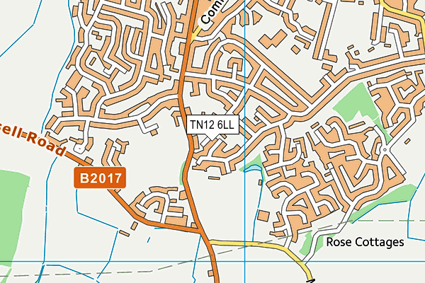 TN12 6LL map - OS VectorMap District (Ordnance Survey) TN12 6LL map - OS VectorMap District (Ordnance Survey)