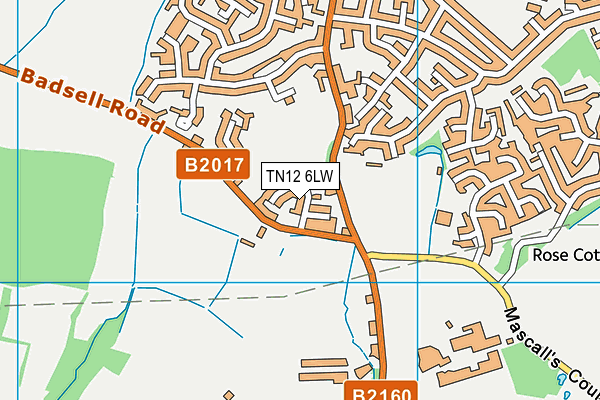 TN12 6LW map - OS VectorMap District (Ordnance Survey) TN12 6LW map - OS VectorMap District (Ordnance Survey)