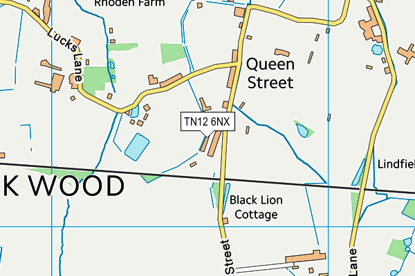 TN12 6NX map - OS VectorMap District (Ordnance Survey) TN12 6NX map - OS VectorMap District (Ordnance Survey)