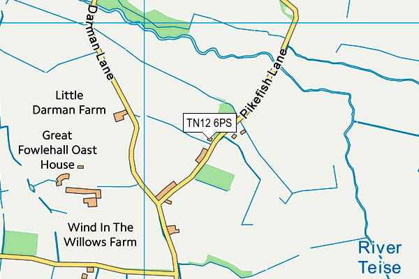 TN12 6PS map - OS VectorMap District (Ordnance Survey) TN12 6PS map - OS VectorMap District (Ordnance Survey)