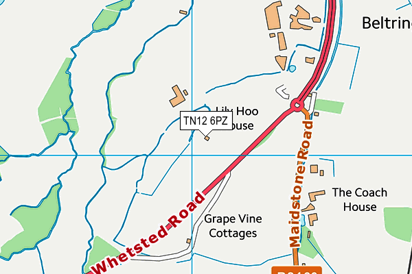 TN12 6PZ map - OS VectorMap District (Ordnance Survey) TN12 6PZ map - OS VectorMap District (Ordnance Survey)