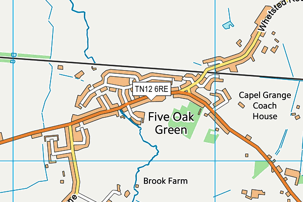 TN12 6RE map - OS VectorMap District (Ordnance Survey) TN12 6RE map - OS VectorMap District (Ordnance Survey)