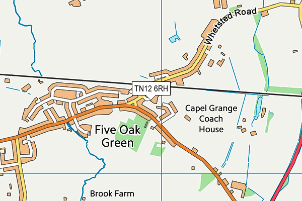 TN12 6RH map - OS VectorMap District (Ordnance Survey) TN12 6RH map - OS VectorMap District (Ordnance Survey)