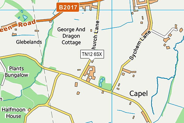 TN12 6SX map - OS VectorMap District (Ordnance Survey) TN12 6SX map - OS VectorMap District (Ordnance Survey)