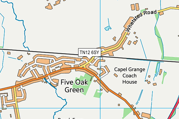 TN12 6SY map - OS VectorMap District (Ordnance Survey) TN12 6SY map - OS VectorMap District (Ordnance Survey)
