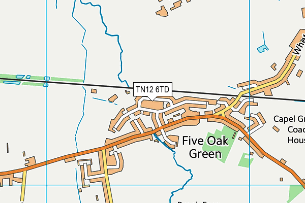 TN12 6TD map - OS VectorMap District (Ordnance Survey) TN12 6TD map - OS VectorMap District (Ordnance Survey)