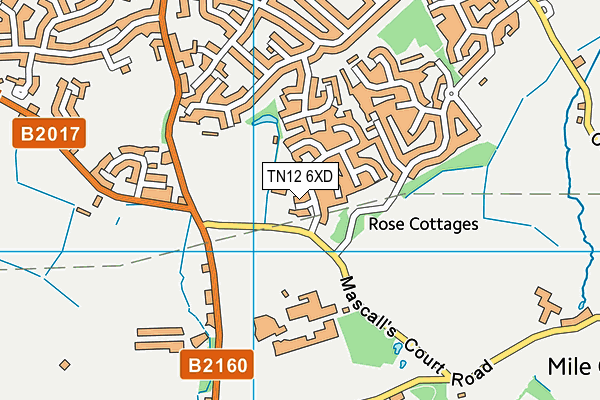 TN12 6XD map - OS VectorMap District (Ordnance Survey) TN12 6XD map - OS VectorMap District (Ordnance Survey)