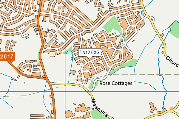 TN12 6XG map - OS VectorMap District (Ordnance Survey) TN12 6XG map - OS VectorMap District (Ordnance Survey)