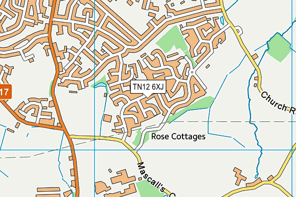 TN12 6XJ map - OS VectorMap District (Ordnance Survey) TN12 6XJ map - OS VectorMap District (Ordnance Survey)