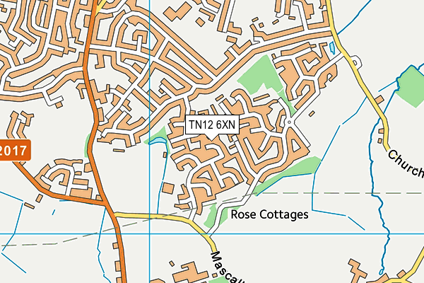 TN12 6XN map - OS VectorMap District (Ordnance Survey)