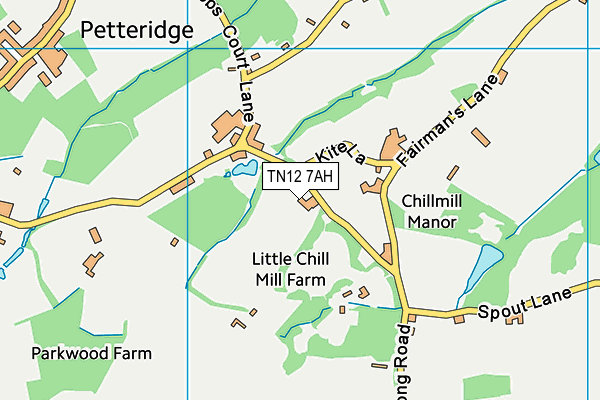 TN12 7AH map - OS VectorMap District (Ordnance Survey) TN12 7AH map - OS VectorMap District (Ordnance Survey)