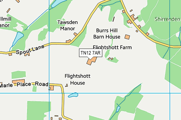 TN12 7AR map - OS VectorMap District (Ordnance Survey) TN12 7AR map - OS VectorMap District (Ordnance Survey)