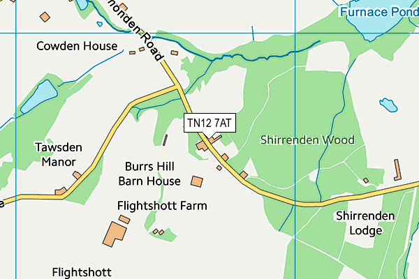 TN12 7AT map - OS VectorMap District (Ordnance Survey) TN12 7AT map - OS VectorMap District (Ordnance Survey)