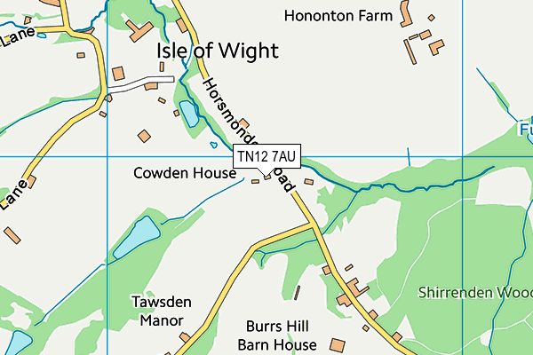 TN12 7AU map - OS VectorMap District (Ordnance Survey) TN12 7AU map - OS VectorMap District (Ordnance Survey)