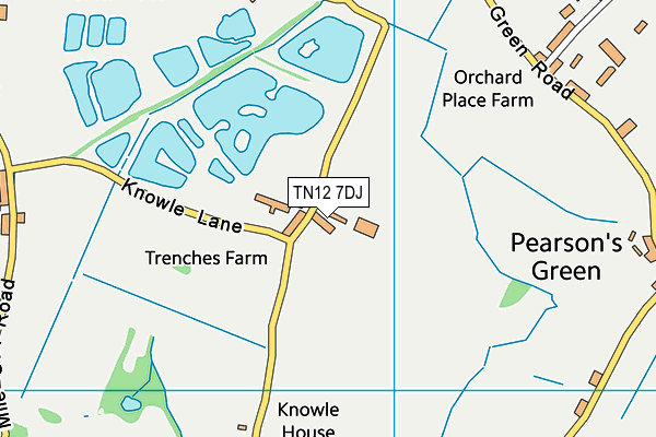TN12 7DJ map - OS VectorMap District (Ordnance Survey) TN12 7DJ map - OS VectorMap District (Ordnance Survey)