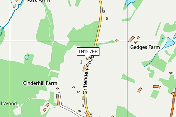 TN12 7EH map - OS VectorMap District (Ordnance Survey) TN12 7EH map - OS VectorMap District (Ordnance Survey)