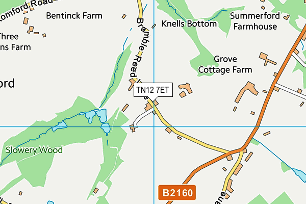 TN12 7ET map - OS VectorMap District (Ordnance Survey) TN12 7ET map - OS VectorMap District (Ordnance Survey)