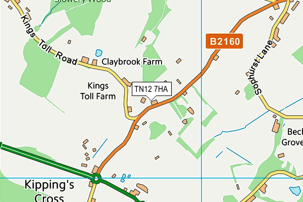TN12 7HA map - OS VectorMap District (Ordnance Survey) TN12 7HA map - OS VectorMap District (Ordnance Survey)