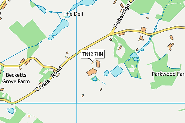 TN12 7HN map - OS VectorMap District (Ordnance Survey) TN12 7HN map - OS VectorMap District (Ordnance Survey)