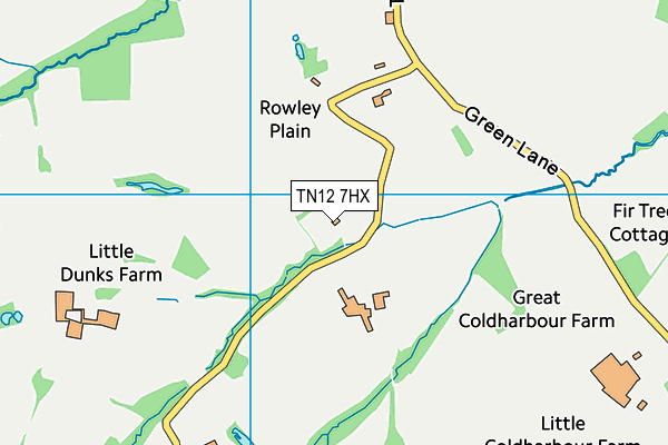 TN12 7HX map - OS VectorMap District (Ordnance Survey) TN12 7HX map - OS VectorMap District (Ordnance Survey)