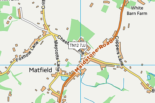 TN12 7JJ map - OS VectorMap District (Ordnance Survey) TN12 7JJ map - OS VectorMap District (Ordnance Survey)