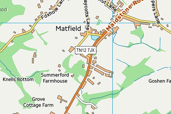 TN12 7JX map - OS VectorMap District (Ordnance Survey) TN12 7JX map - OS VectorMap District (Ordnance Survey)