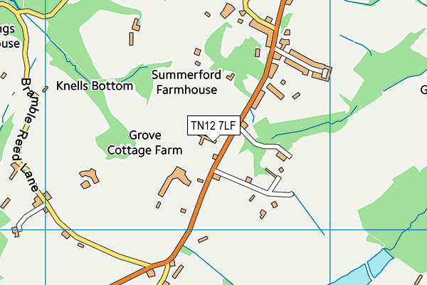 TN12 7LF map - OS VectorMap District (Ordnance Survey) TN12 7LF map - OS VectorMap District (Ordnance Survey)