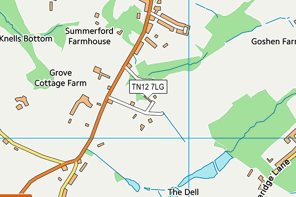 TN12 7LG map - OS VectorMap District (Ordnance Survey) TN12 7LG map - OS VectorMap District (Ordnance Survey)